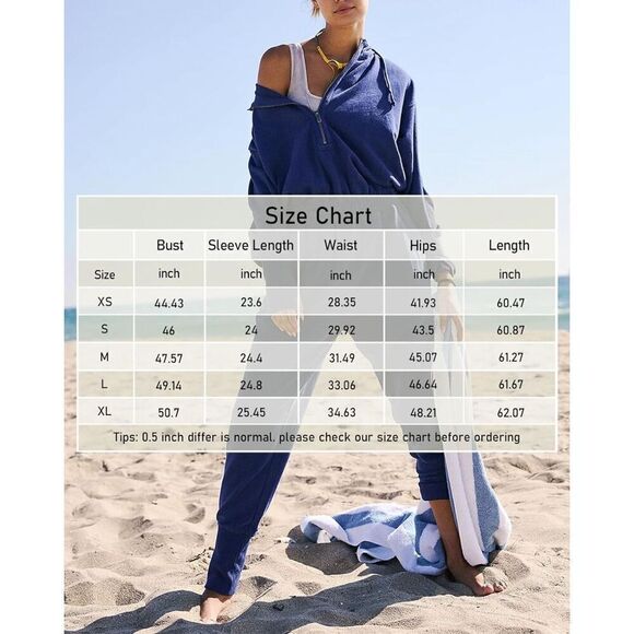 NEW 1 Pc Jumpsuit Elastic Waist Drawstring Hooded Zip Up S - Picture 5 of 5